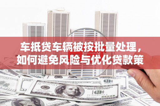 柳林车抵贷车辆被按批量处理，如何避免风险与优化贷款策略
